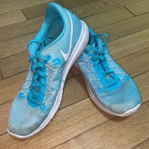 Blue Nike Flex Running Shoes